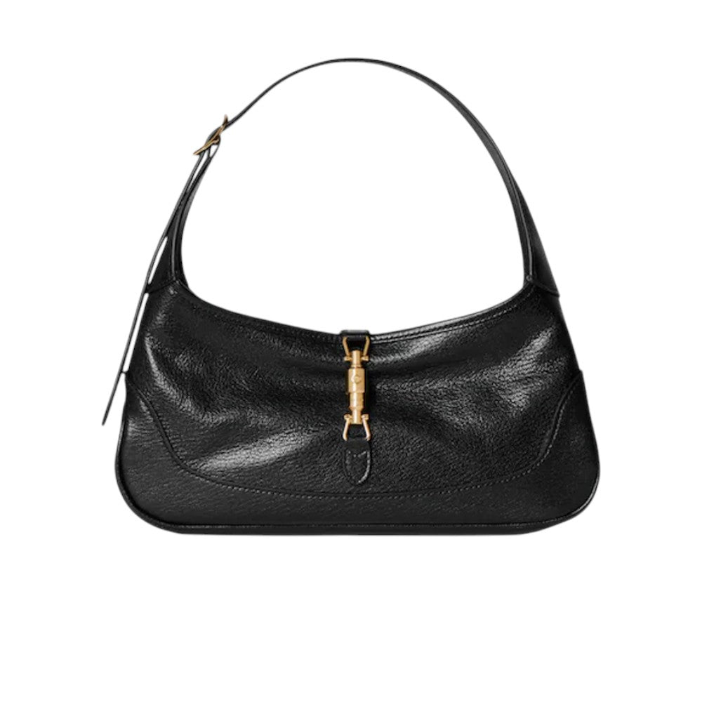 구찌 재키 슬림 스몰 숄더백 블랙 레더