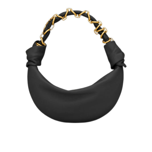 생로랑 아말리아 미니 호보 램스킨 블랙